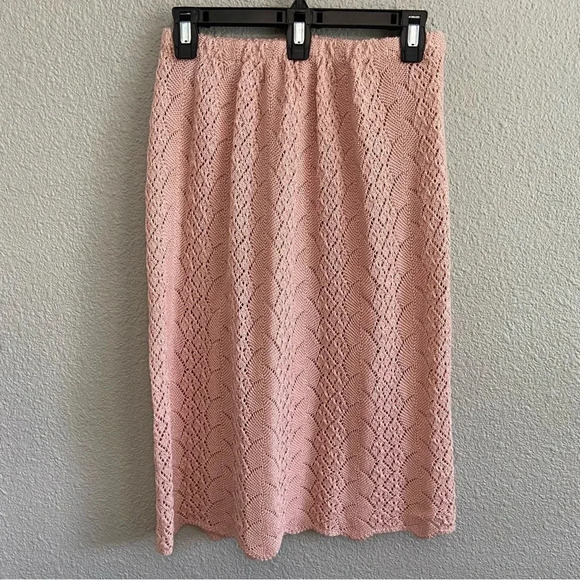 Vintage Knit Vivanti crochet cotton skirt Size Small - Picture 1 of 4